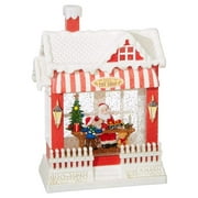 RAZ Imports 22965 - 10" SANTA TOY SHOP LIGHTED WATER HOUSE 3800783 Christmas Figurine Ornament