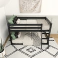 thumbnail image 6 of Max & Lily Solid Wood Scandinavian Twin over Twin Bunk Bed for Kids with Ladder, 6 of 12