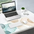 thumbnail image 6 of Computer Desk Mat for Keyboard and Mouse, Desk Pad Mat, Extra Large Mouse Pad for Desk with Non-Slip Rubber Base, Desk Matt, XXL Keyboard Mat for Gaming, Office, Women,Boho Bubble Watercolor, 6 of 6