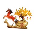 thumbnail image 3 of Figura de caballo, regalo de cumpleaños para negocios, tienda creativa, sala de estar, estatua de resina Naranja, 3 of 9