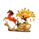 thumbnail image 3 of Figura de caballo de resina, estatua Feng Shui, centro de mesa, escultura animal de escritorio Naranja, 3 of 9