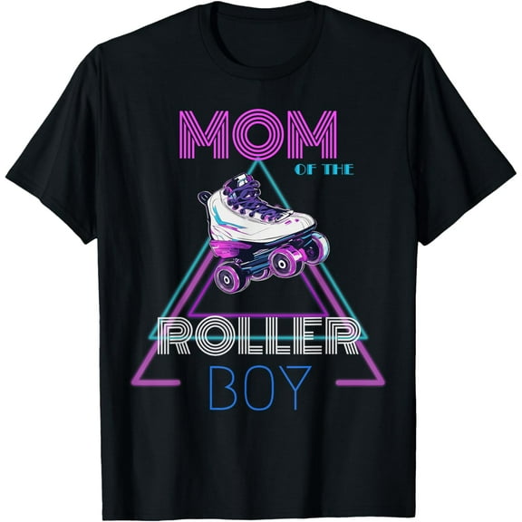 MOM of the birthday boys roller skate kids theme funny T-Shirt