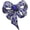 Bowknit-blue, variant on Rhinestone Black Flower Brooches Women Vintage Antique Silver Brooch Pin Elegant Exquisite Broches
