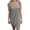 Black, variant on Antinious Women Short Sleeve Round Neck Solid Side Knot Casual Dress