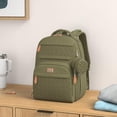 thumbnail image 2 of BabbleRoo Mochila para pañales, mochila de viaje con cambiador, estuche para chupete y correas para cochecito, multifunción, impermeable, unisex, verde militar, 2 of 5
