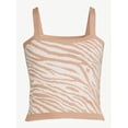 thumbnail image 6 of Sofia Intimates by Sofia Vergara Zebra Knit Lounge Tank Top, Cozy Knit, Sleeveless (Women's), 6 of 7