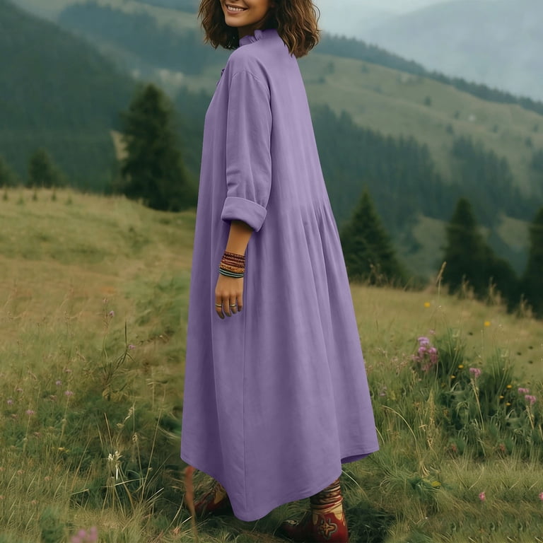 knee length dresses for ladies The Popover Dress in Linen main image 0