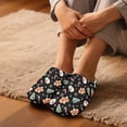 thumbnail image 3 of Chririnla Christmas Gingerbread Man Black Gifts Slippers Soft Plush Fuzzy Comfy Non Slip Indoor Outdoor House Shoes Warm Cozy Memory Foam Sole Lightweight For Women, 3 of 7