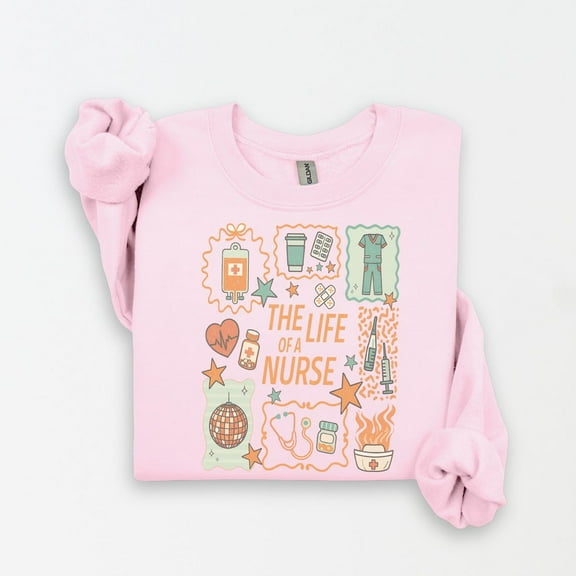 The Life of a Nurse Sweatshirt, Nursing Sweater, RN, LPN, NP, Appreciation, Music Lover, Registered Nurse
