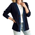 thumbnail image 6 of Waffle Cardigan for Women Lightweight Button Down V Neck Knit Jackets Coat Fashion Long Sleeve Open Front Cardigan, 6 of 6