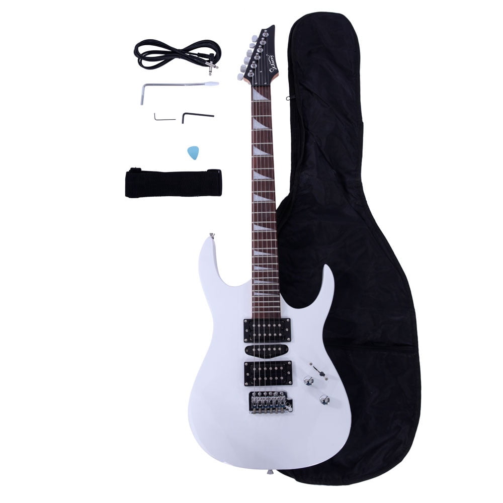 170 Model With 20W Electric Guitar Pickup Hsh Pickup Guitar Stereo Bag Harness Picks Rocker Connector Wrench Tool, White
