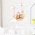 thumbnail image 2 of Lindo oso y conejo en las nubes vivero decoración lindo vinilo pegatinas de pared TUNC Sencillez, 2 of 5