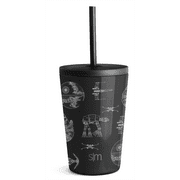Simple Modern Star Wars Water Bottle for Kids Reusable Cup with Straw Lid Insulated Stainless Steel Thermos Tumbler for Toddlers Girls Boys, 12 oz