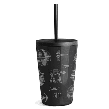 Simple Modern Star Wars Water Bottle for Kids Reusable Cup with Straw Lid Insulated Stainless Steel Thermos Tumbler for Toddlers Girls Boys, 12 oz