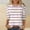 Beige, variant on YMNXA Women's T Shirt 3/4 Sleeve Round Neck Striped Print Fashion Comfortable Top For Casual Daily Wear,Beige,L