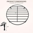thumbnail image 3 of FEBTECH - 24" Round Fire Pit Grate with 4 Legs | Heat Resistant | 3.5" H | Reinforced Log Grate to Improve Airflow for Campfire, Bonfire & Backyard | Firepit Accessory for Outside | Fireplace Grate, 3 of 9