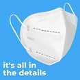 thumbnail image 5 of Lamdown (50-Pack) KN95 Face Masks, Premium 5-Layer Disposable Dust Mask Respirator for Adults White, 5 of 5