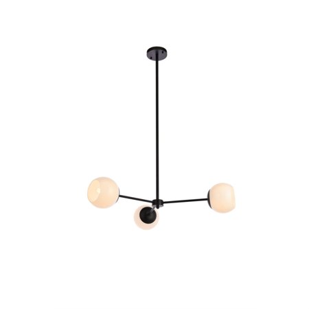 

Briggs 32 inch pendant in black with white shade