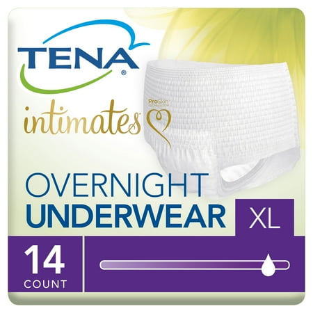 Antimicrobial Underwear - Tena Intimates Incontinence Underwear, Overnight, Xlarge, 14 Count Bonus Pack