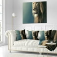 thumbnail image 3 of Designart Lion with Serious Look - Animal Throw Pillow - 18x18, 3 of 5