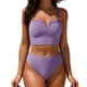 thumbnail image 2 of Tankini para mujer, bikini liso sin espalda, de dos piezas, estilo vendaje, para playa, dos piezas, tankini, 2 piezas, 2 of 5
