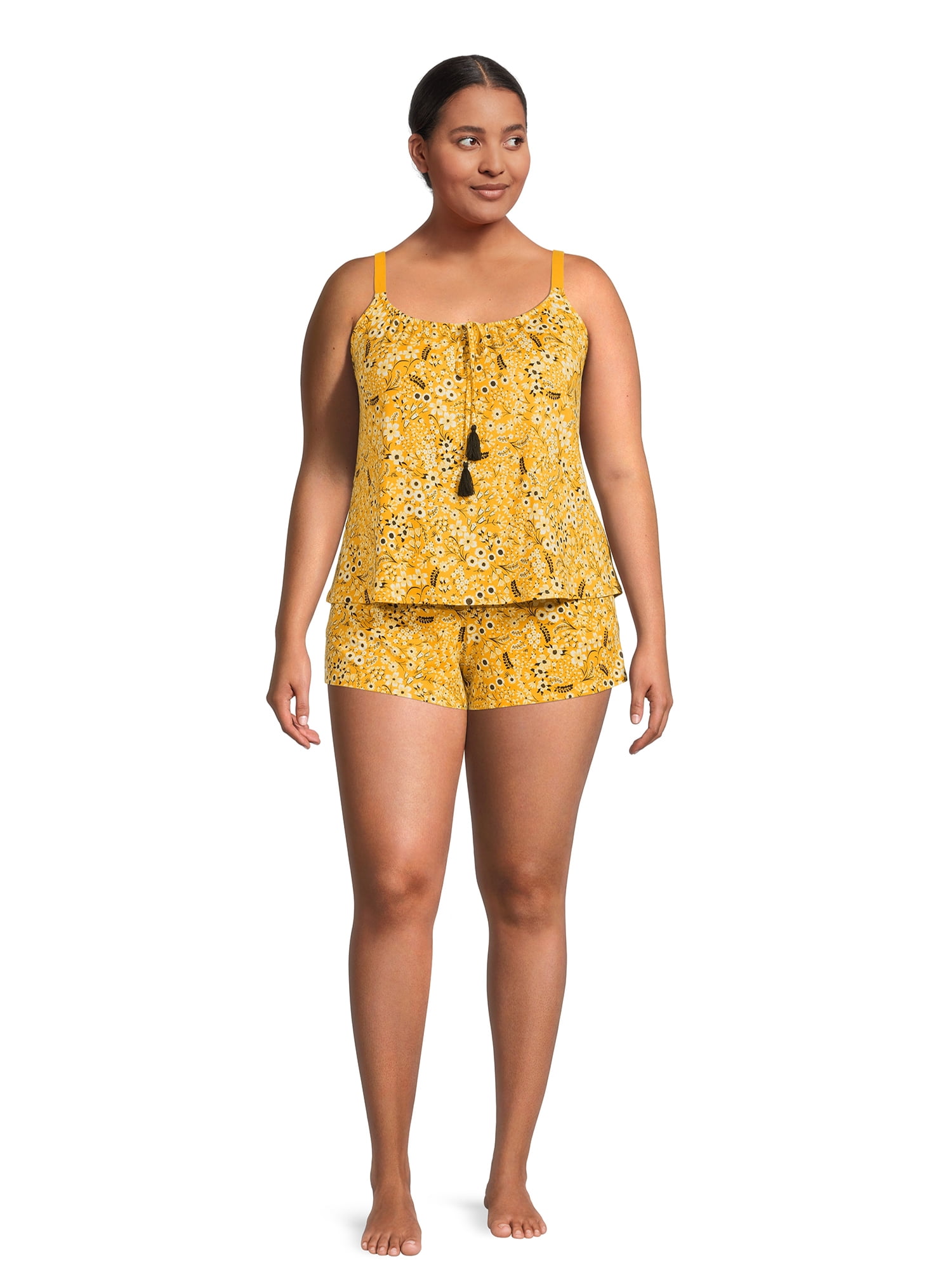 The Pioneer Woman Knit Camisole and Shorts Pajama Set, 2-Piece, Women’s
