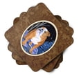 thumbnail image 2 of Carolines Treasures SS8405FC Starry Night English Bulldog Foam Coaster Set of 4 3 1/2 x 3 1/2 multicolor, 2 of 3