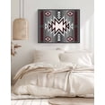 thumbnail image 3 of Red Gray Wall Art for Living Room,Canvas Picture Wall Decor for Bathroom Bedroom,Southwest Retro Ethnic AztecTexture Bohemian Painting Artwork for Office Kitchen Hallway Dining Room Decor 24"x32", 3 of 8
