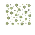 thumbnail image 1 of Luminous Snowflake Stickers for Kids Room Decoration Light Green PVC 30 Count, 1 of 1