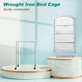 thumbnail image 4 of CL.HPAHKL 64-inch Large Bird Cage Play Open Top Design, Metal Parakeet Cage with Rolling Stand & Bottom Tray for Parakeet Lovebirds Ringneck Cockatiels Parrot Cage, White, 4 of 7