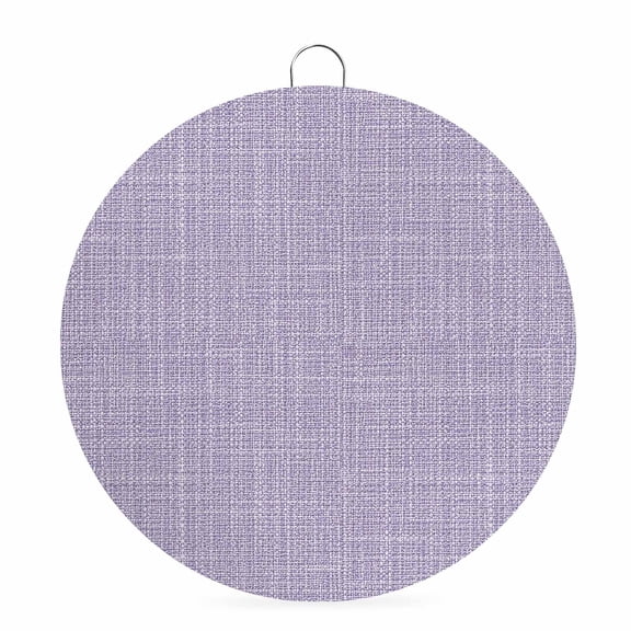 Welcome Sign for Front Door, Purple Round Metal Wall Art Wreaths, Rustic Farmhouse Solid Color Outdoor Indoor Wall Hanging Sign for Porch Decor Housewarming Gifts 7.9 Inch