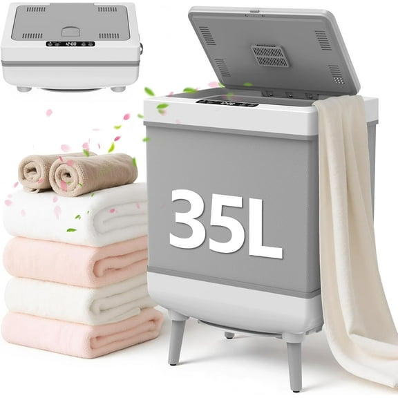 35L Luxury Foldable Towel Warmer, 600W Fast Heating, Auto Shut Off, Fits 3 Large Towels (45x70), Bathrobes & Blankets, Heat/Dry Modes, 24H Delay, Perfect for Bathroom, Spa, Home (UL Listed)