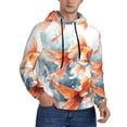 thumbnail image 2 of Naloa Three Goldfish Watercolor Splash Men's Casual Hooded Collar Drawstring Hoodies Pullover Sweatshirts Casual Long Sleeve Shirts-XX-Large, 2 of 7