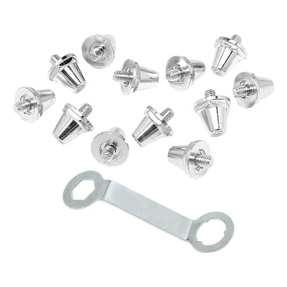 Football Boot Spikes M5 Soccer Shoe Studs for Athletic Sneakers Sports Outdoor Indoor Football Cleats 11mm,12 x shoe replacement spikes 1 x Shoe Spikes Wrench,silver