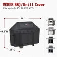 thumbnail image 2 of 7130Cover for Weber Genesis II 300 Series Premium Grill Cover, Heavy Duty and Waterproof, Fits Grill Widths Up To 58 Inches, 2 of 5