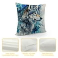 thumbnail image 4 of Orinice Wolf Graphic Decorative Throw Pillow Cover for Home Couch Living Room Bed Sofa - Short Plush Cushion Case 1PC 22x22in, 4 of 5