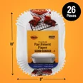 thumbnail image 2 of Bakeo Oven-Ready Parchment Paper, Pre-Cut Baking Liners, 13" X 9", Half-Roaster, 14 Pack, 2 of 5