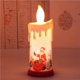 thumbnail image 2 of Lámpara De Vela De Simulación Con Patrones De Muñeco De Nieve / Papá Noel Modelado De Simulación Eléctrica Luz De Vela Atmósfera Alimentada Por Batería Lámpara Led Para Festival De Navidad Advancent HA027483-03, 2 of 7