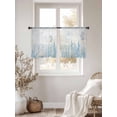 thumbnail image 3 of Blue Seahorse Coastal Sheer Curtains 54 Inch Length 2 Panels Set Window Treatments, Summer Beach Nautical Ocean Coral Rod Pocket Semi Curtains for Living Room/Bedroom/Kitchen Décor, 104"W x 54"L, 3 of 7