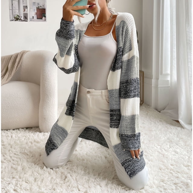 Cárdigan De Manga Larga Para Mujer Fácil De Combinar Cárdigan De Punto Casual De Moda Para Mujer Otoño Invierno Para Fiesta Para El Trabajo ANGGREK Ropa