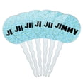thumbnail image 1 of Jimmy Cupcake Picks Toppers - Set of 6 - Blue Speckles, 1 of 1