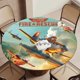 thumbnail image 5 of Aviones de Disney: Equipo de rescate-theme Fitted Round Tablecloths Elastic Edged Table Covers Waterproof Table Cloth for Kitchen Holiday Party Tables Decor 150cm, 5 of 6