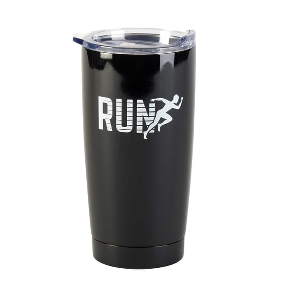 Dicksons Play Hard Pray Harder Runner Black 20 ounce Stainless Steel Travel Tumbler