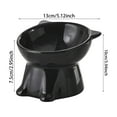 thumbnail image 2 of Elevated Ceramic Pet Feeder Bowl With Non Slip Base Ergonomic Tilted Feeding Station For Cats And Dogs(Black-13X10Cm), 2 of 5