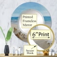 thumbnail image 3 of DESIGN ART Designart 'Landscape With Shells On Tropical Beach' Nautical & Coastal Printed Wall Mirror 24in.x24in., 3 of 5
