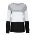 thumbnail image 3 of Babysbule Fall Tops for Women Ladies Round Neck Fashion Casual Long Sleeve Print Sweatshirt Tops Blouse, 3 of 4