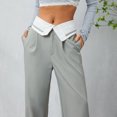 thumbnail image 3 of Liacowi Women Juniors Cargo Pants Baggy Hippie Drawstring High Rise Harajuku Trousers Tie Waisted Casual Lightweight Joggers Streetwear, 3 of 9