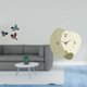 thumbnail image 2 of Pájaro para colgar en la pared,Arte de pared de pájaros de madera Decoración de pared de pájaros voladores de madera,Reloj de pared,Reloj de pared silencioso Reloj de pared nórdico, 2 of 8