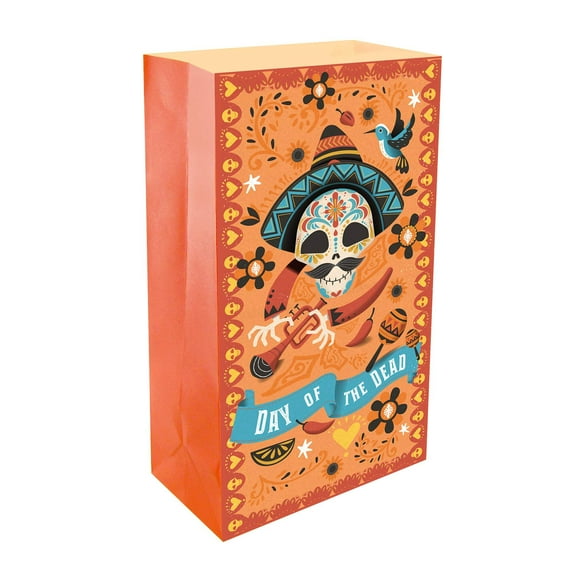 LumaBase Paper Luminaria Bags - Day of the Dead (24-Pack)