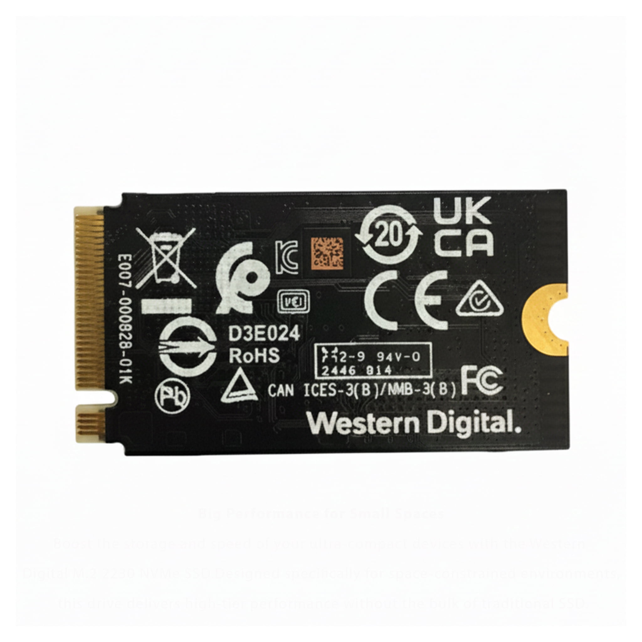 Western Digital PC SN7100S NVMe SSD Solid State Drive 2242 512GB Gen 4x4 SDFPMSL-512G-1101
